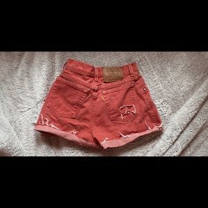 Vintage Strawberry Levi denim jean shorts